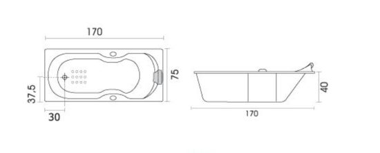 Bathtup Milan Meridian, depo zahra bangunan