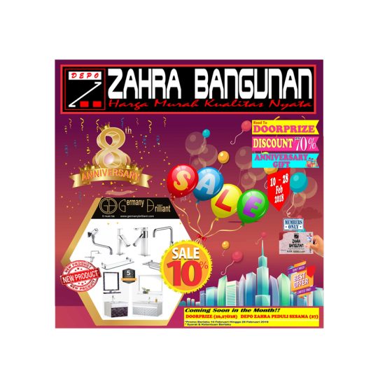 Germany Brilliant New Product Sale 10% tersedia di Depo Zahra Bangunan