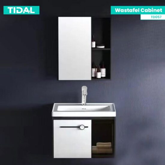 TIDAL TD057 Wastafel Kabinet Modern Minimalis Bk/Wh